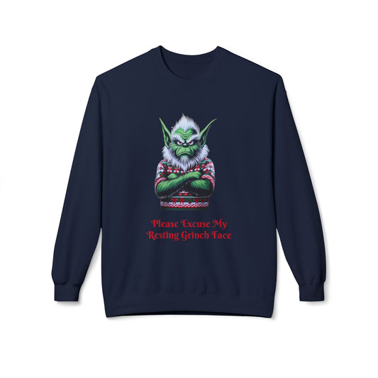 'Resting Grinch Face' Sweatshirt for Christmas