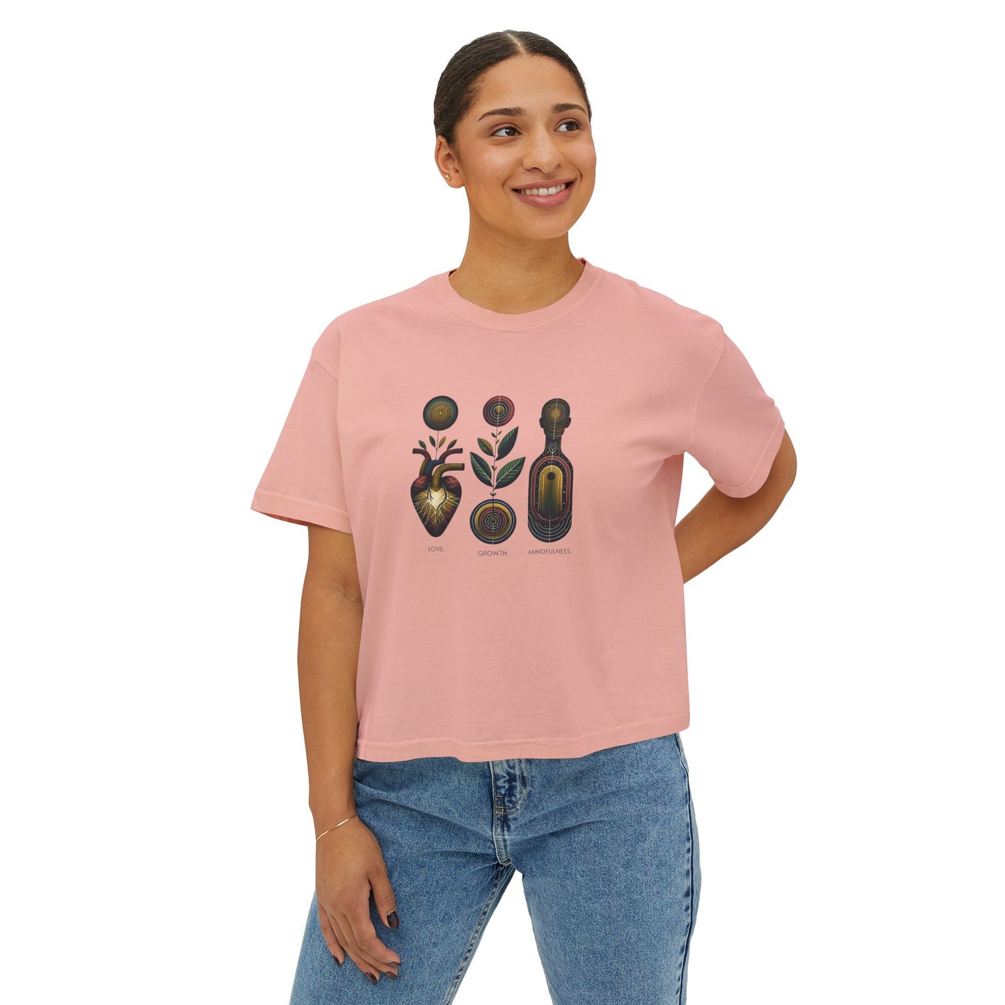 Love, Growth, Mindfulness Graphic T-Shirt